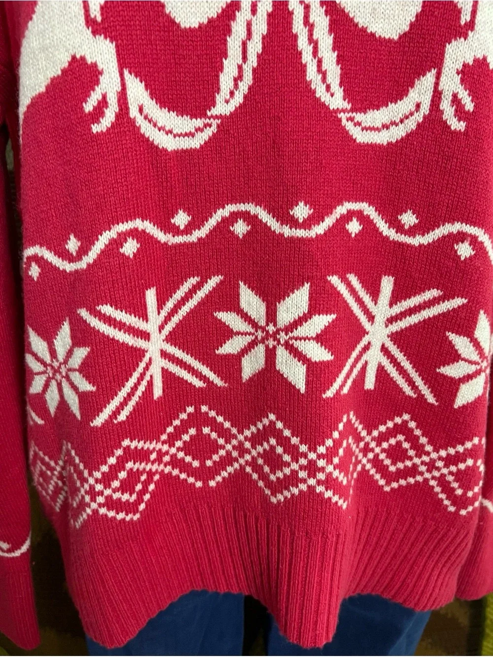 Anthropologie Oversized Reindeer Sweater XXS